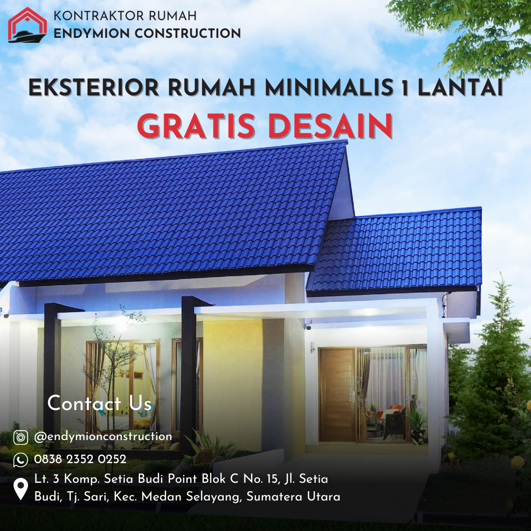 Eksterior Rumah Minimalis 1 Lantai