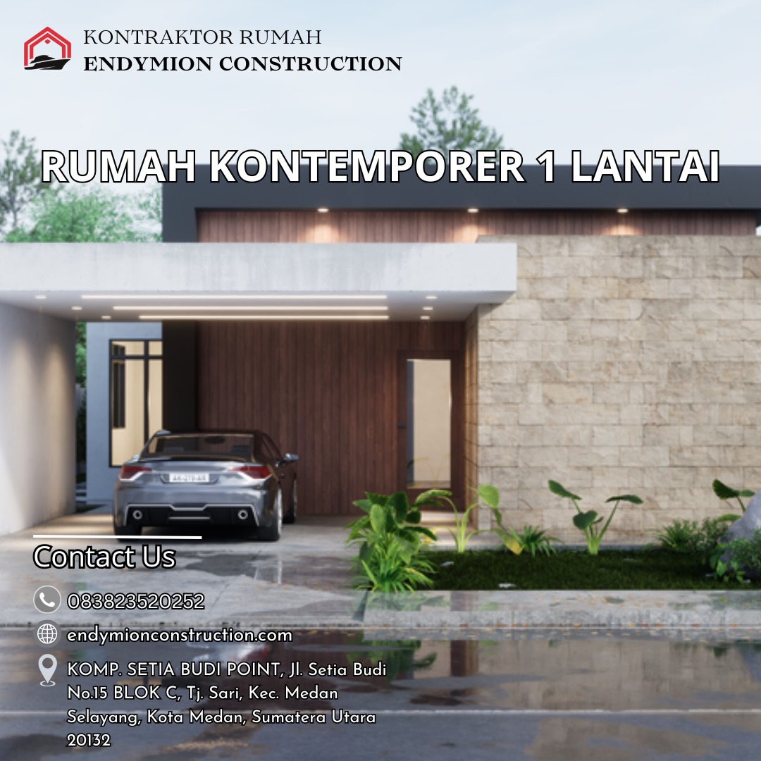 Desain Rumah Kontemporer 1 Lantai