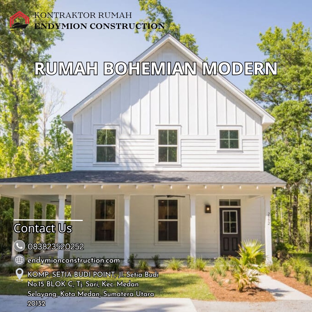 Desain Rumah Bohemian Modern