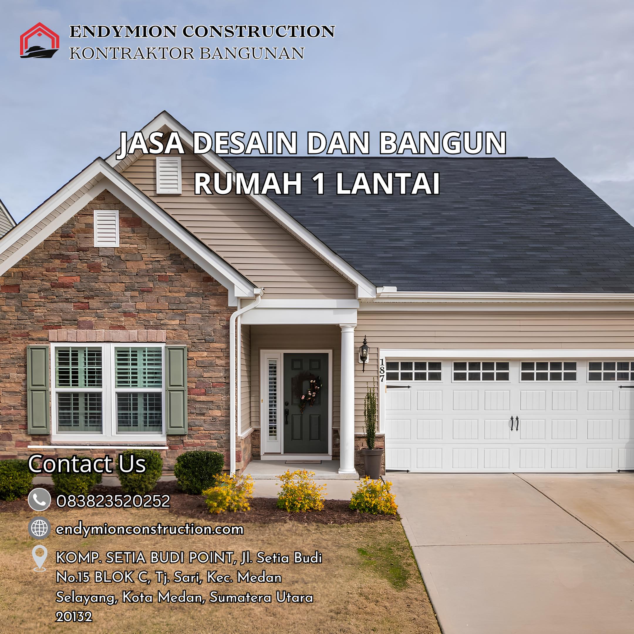 Jasa Desain dan Bangun Rumah 1 Lantai
