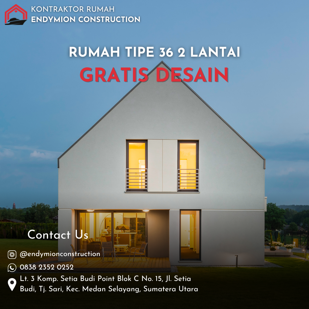 gambar rumah tipe 36 dua lantai