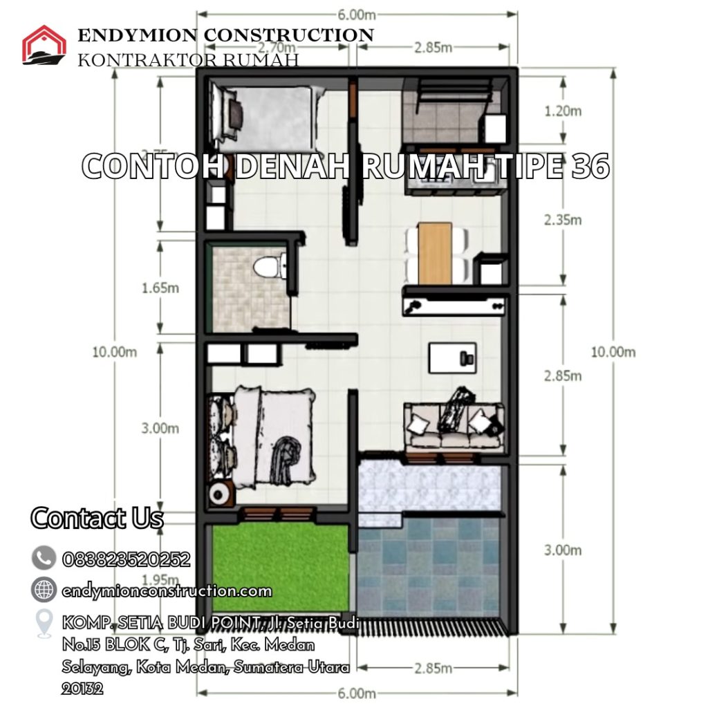 Denah Rumah Kos Modern