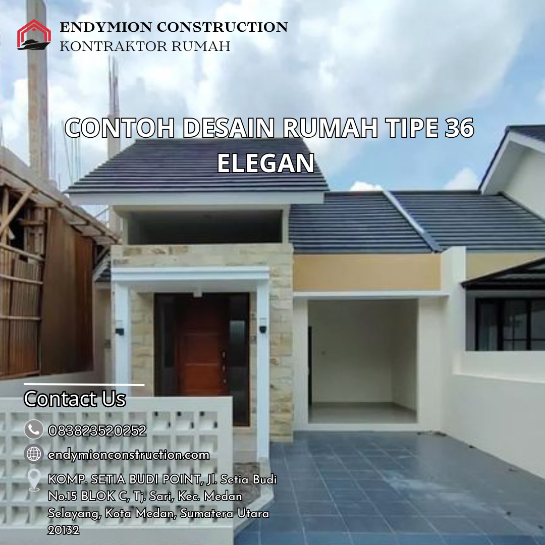 Contoh Desain Rumah Tipe 36 Elegan