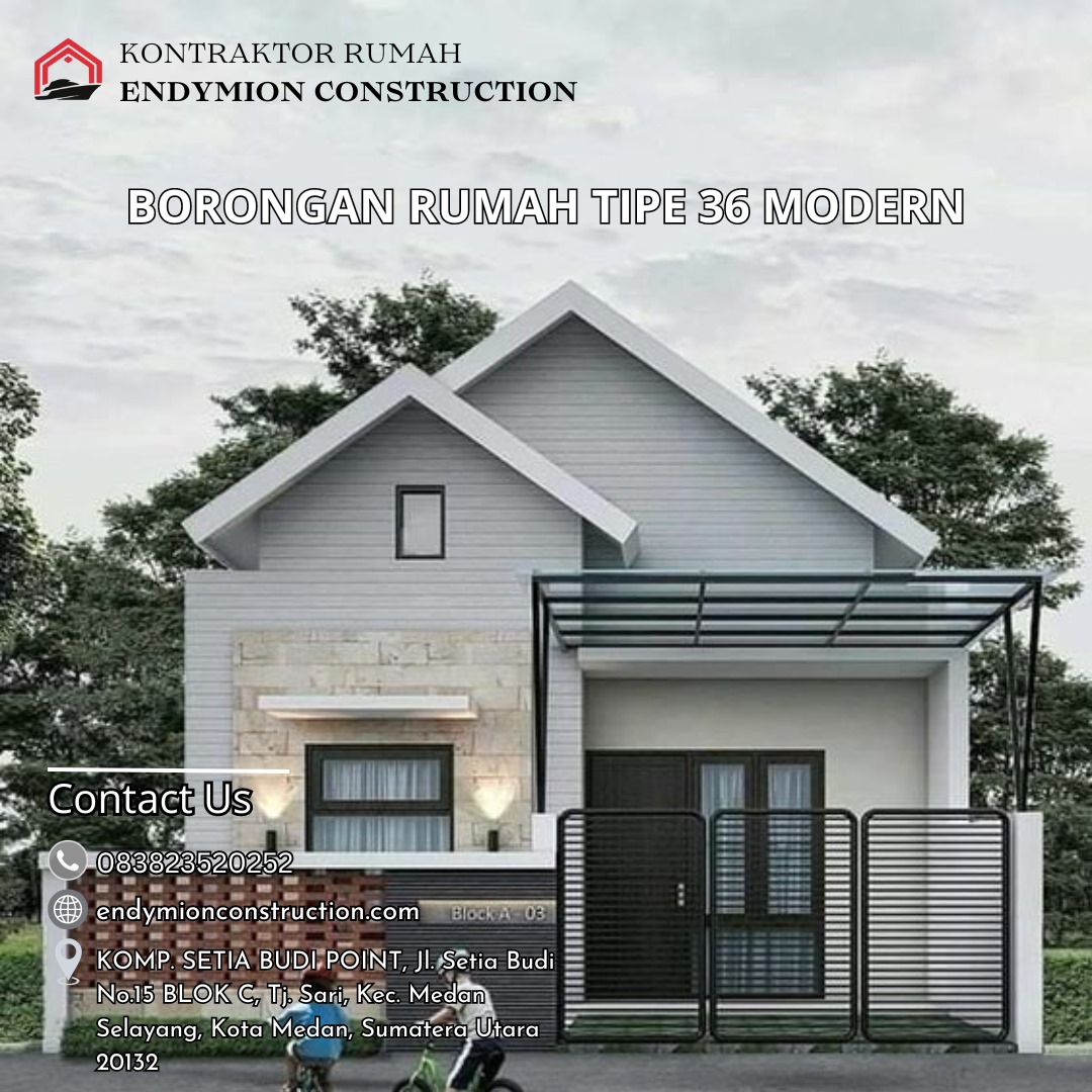 Borongan Rumah Tipe 36 Modern