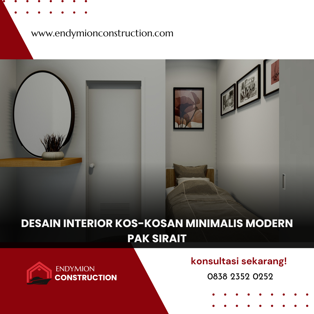 Desain Interior Kos-kosan Minimalis Modern – Pak Sirait