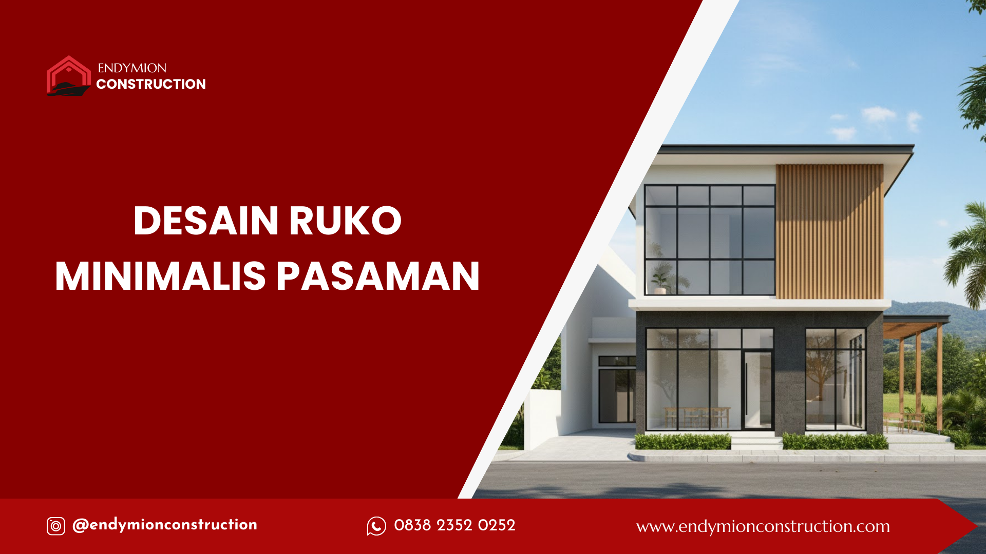 Desain Ruko Minimalis Pasaman - Arsitek Medan - Endymion Construction