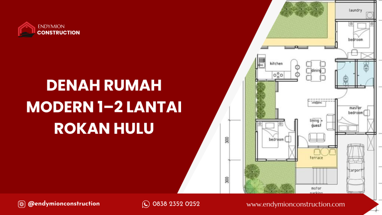 denah rumah modern 1-2 lantai rokan hulu