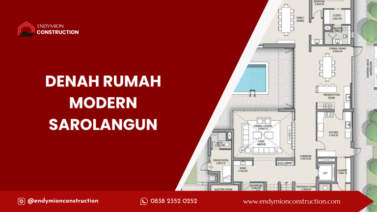 denah rumah modern sarlongan